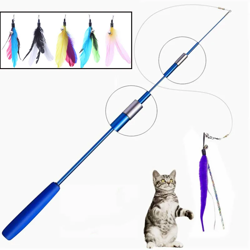brinquedo varinha telescópica para gatos
