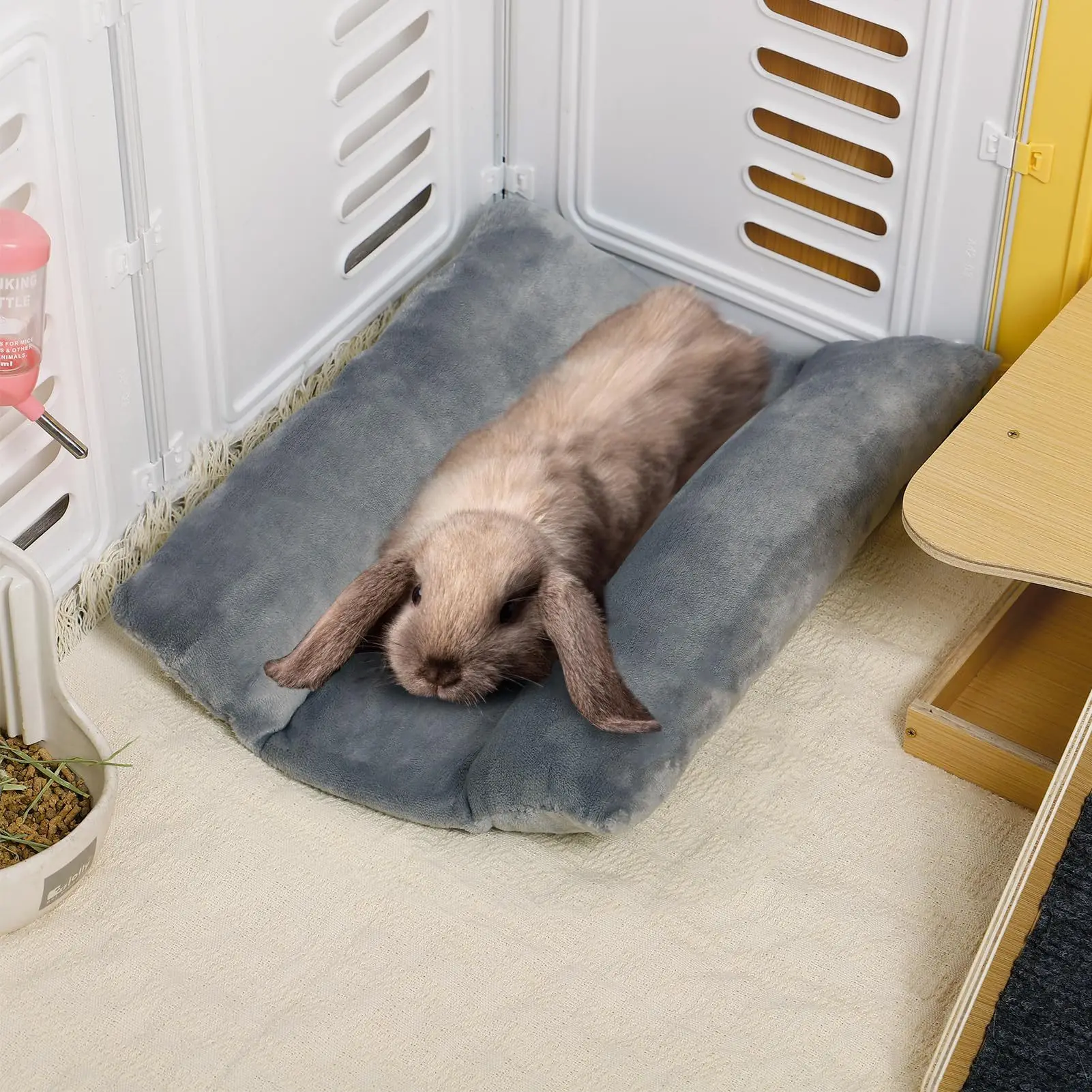Cama para Coelhos e Roedores de Flanela 40x35 cm Macia - Imagem 5