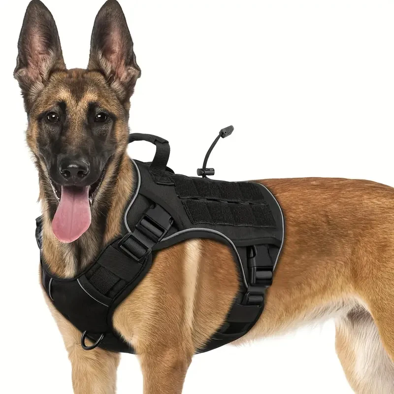Arnês Tático para Cães Grandes Ajustável com Alça - Imagem 6