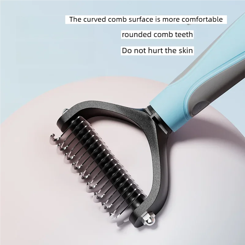 Escova para Cães de Aço Inoxidável Dupla Face Remove Pelos - Imagem 3