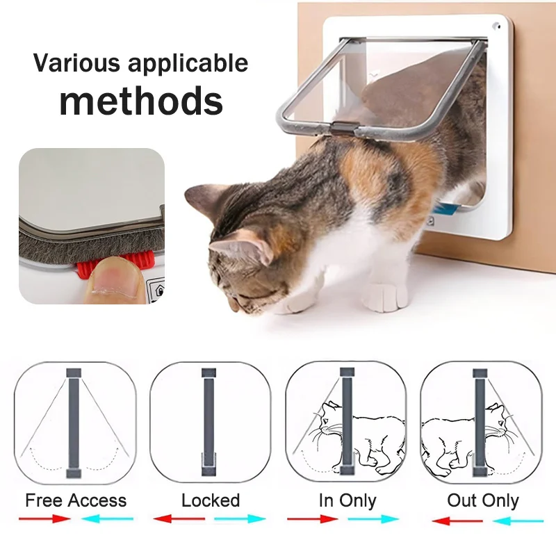 Porta para Cães e Gatos de PVC com Fechadura de 4 Vias - Imagem 5