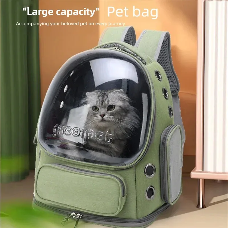 Mochila de Transporte para Gatos e Cães Pequenos Ventilada Transparente - Image 2