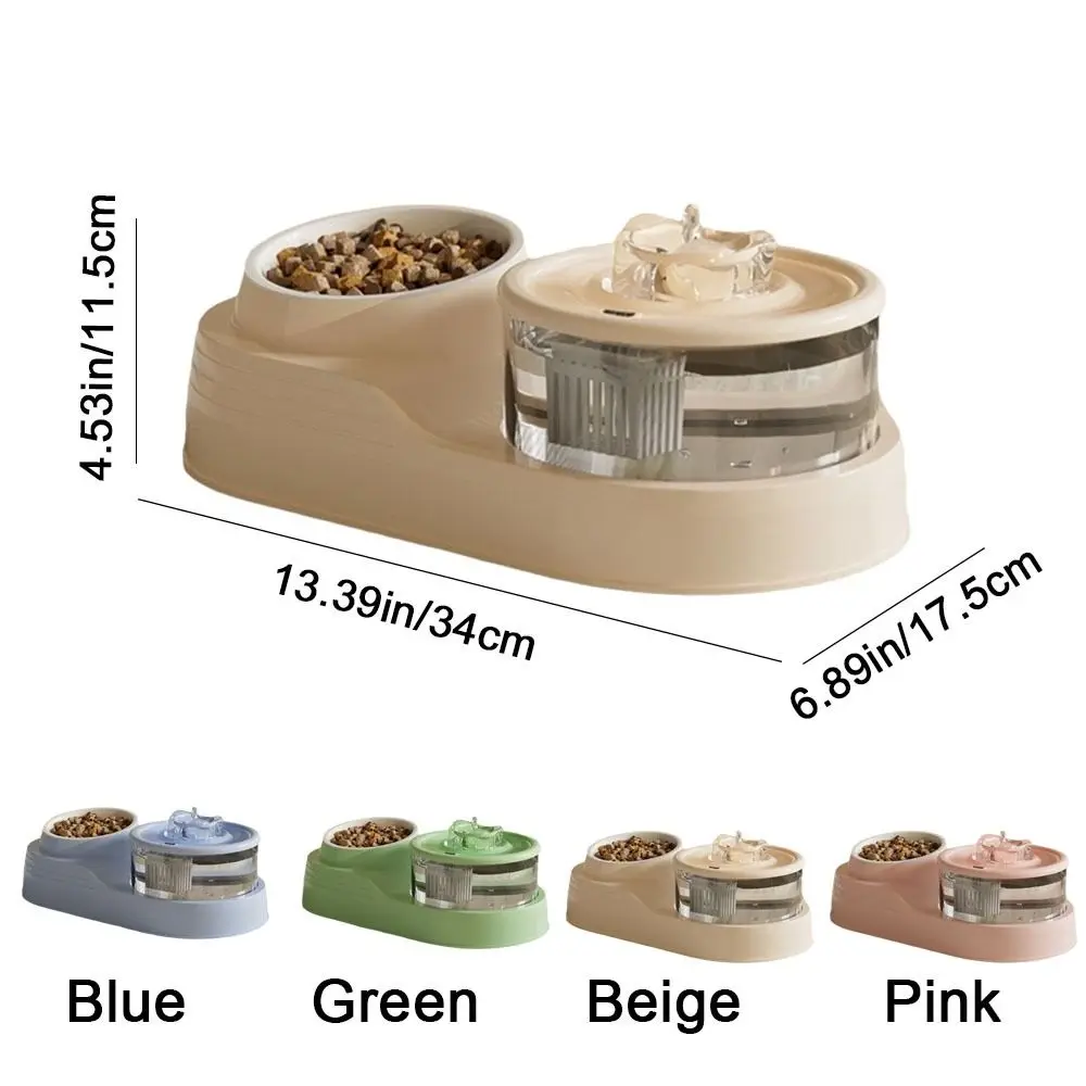 Fonte de Água para Pets 2 em 1 USB com Filtro e Tigela - Image 6