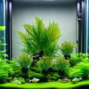 plantas artificiais para aquário