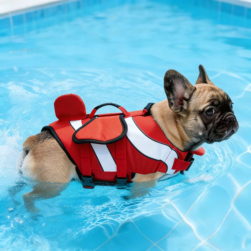 Colete Salva-Vidas para Cães Ajustável com Alça de Resgate - Imagem 6