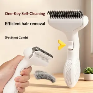escova de aço inoxidável para cães e gatos