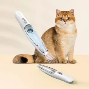 barbeador pet 2 em 1 com sucção de pelos