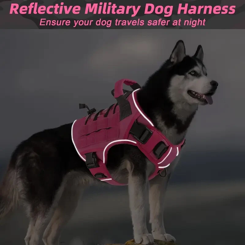 Arnês Tático para Cães Grandes Ajustável com Alça - Imagem 4