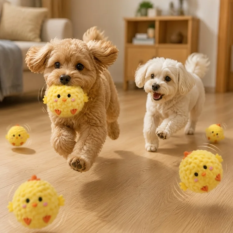 brinquedo sonoro pintinho para cães e gatos