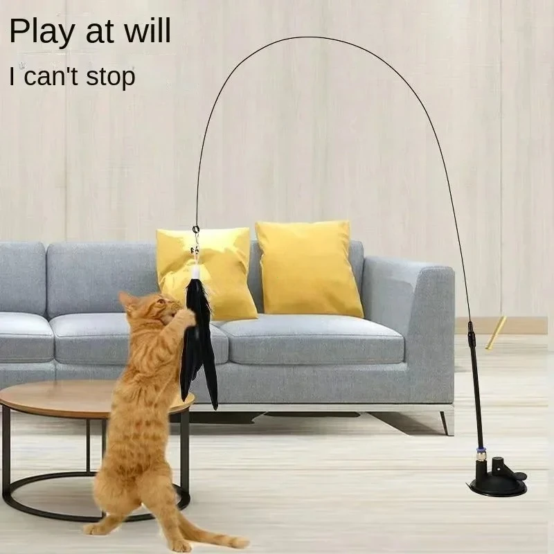 Vara Interativa para Gatos com Pena, Brinquedo para Exercício - Imagem 3
