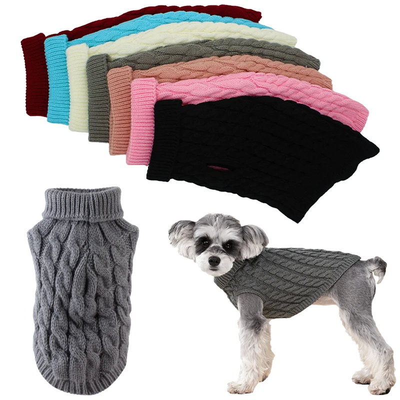 suéter de tricô para cães pequenos