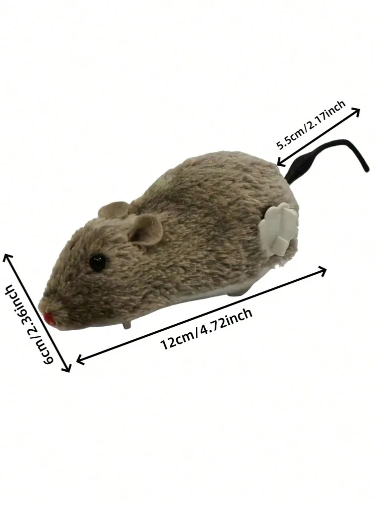 Brinquedo de Rato de Pelúcia para Gatos e Cães com Movimento Mecânico - Imagem 2