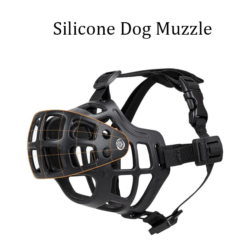 Focinheira de Silicone para Cães Médios e Grandes Respirável - Image 3