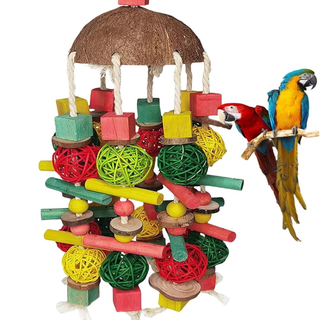 brinquedo de mascar para pássaros