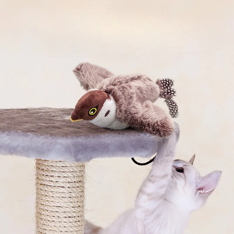 Brinquedo de Pássaro para Gato Ativado por Toque Recarregável - Image 3