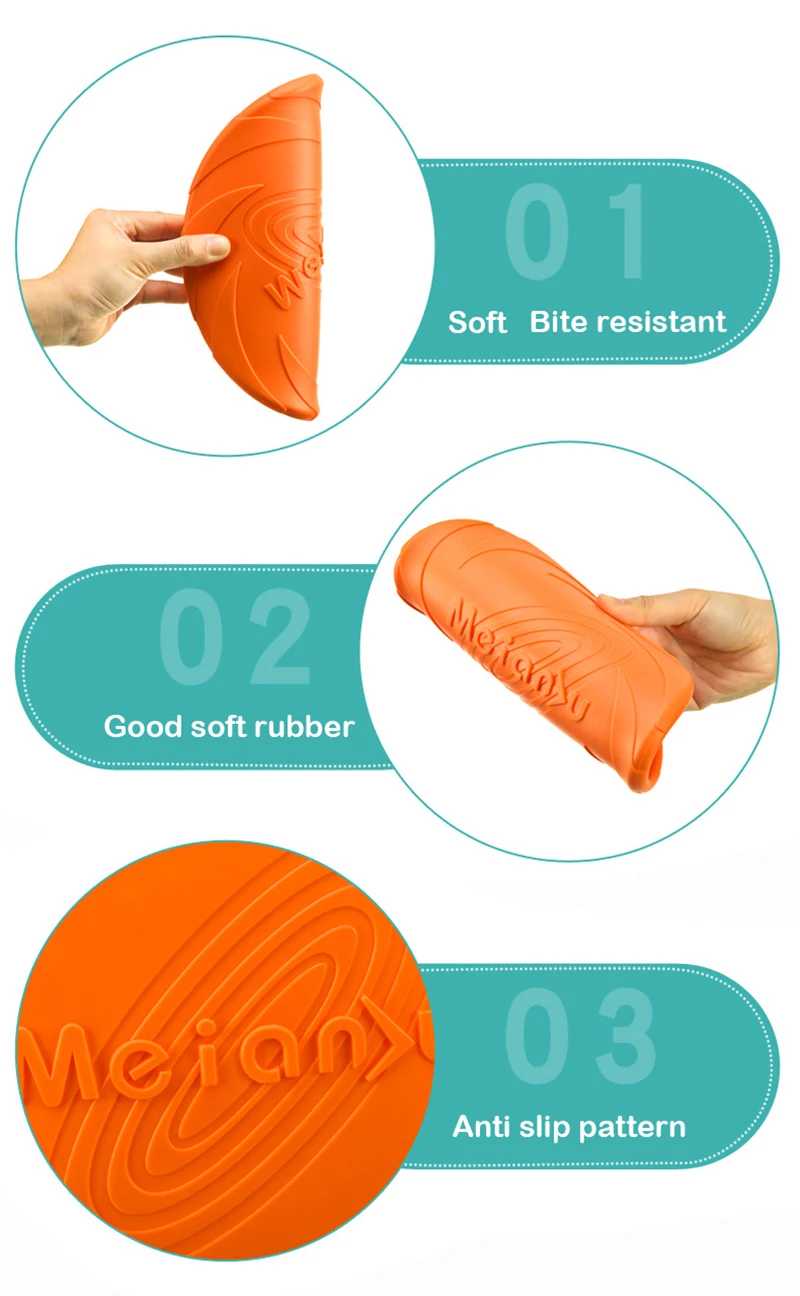 Brinquedo Disco Voador para Cães de Silicone Macio para Jogar ao Ar Livre - Imagem 4