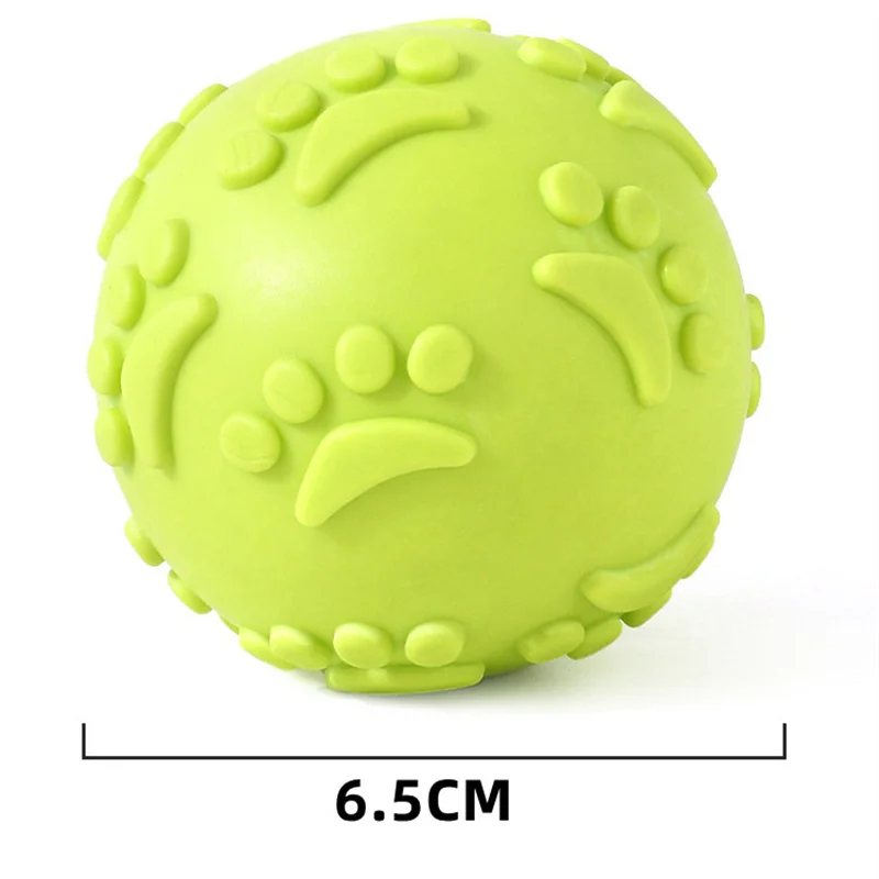 Brinquedo de Bola para Cães de TPR com Guincho Interno 6,5 cm - Imagem 5