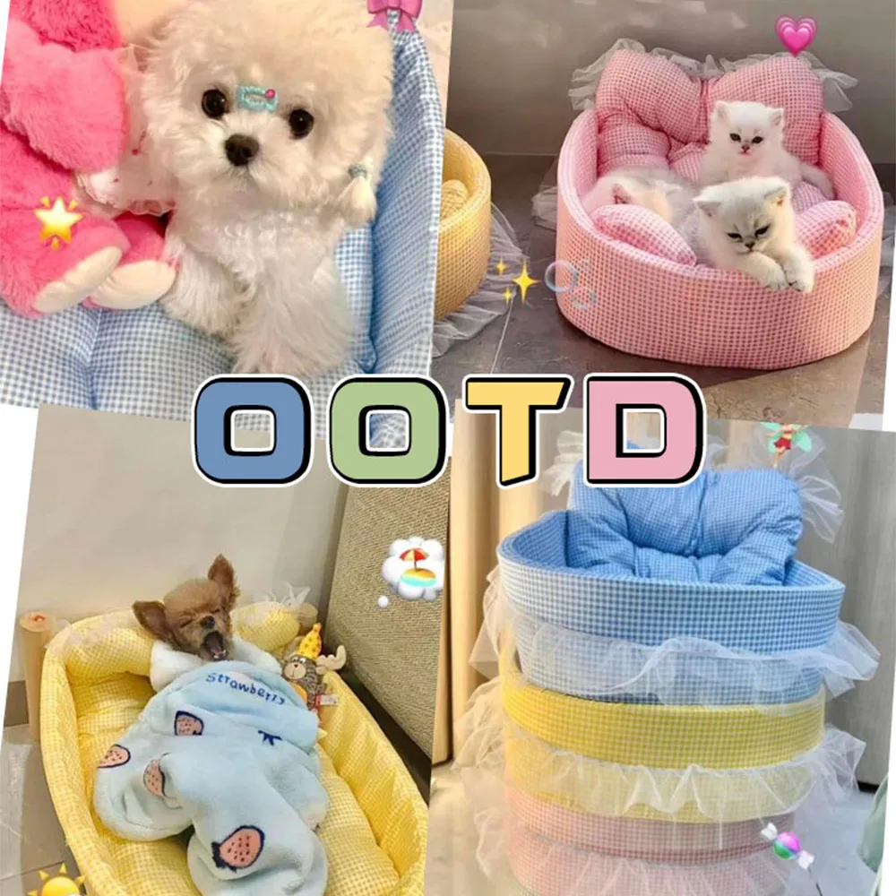 Cama Sofá Princesa para Cães e Gatos Pequenos de Pelúcia Lavável - Imagem 6