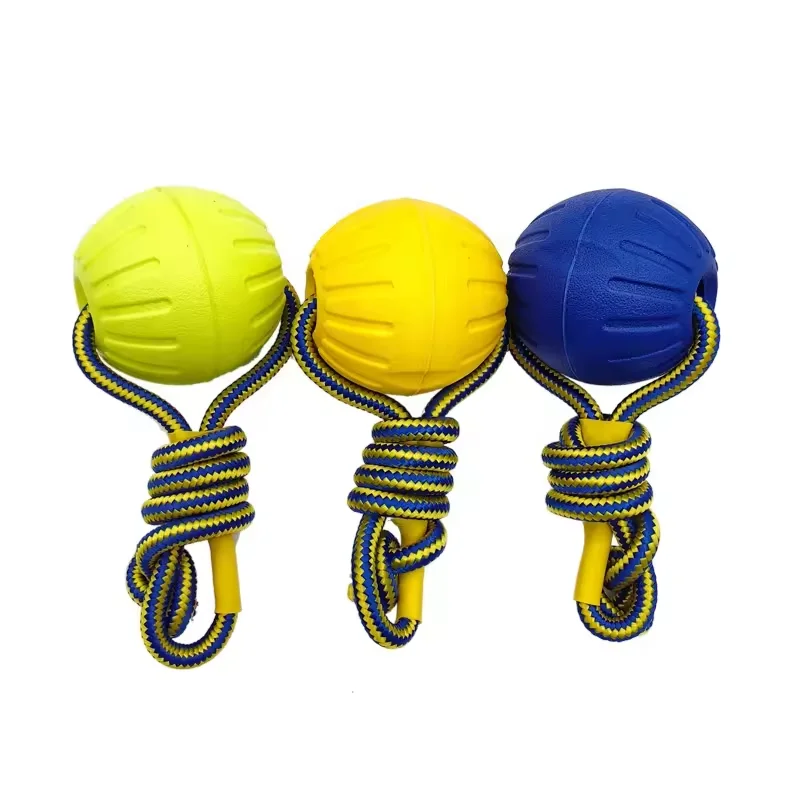 Bola de Brinquedo para Cães de EVA com Corda 7/9 cm Flutuante - Imagem 2
