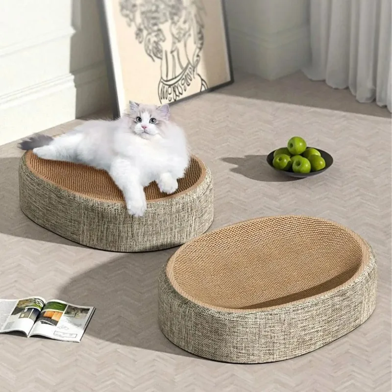 cama arranhador para gatos de sisal oval