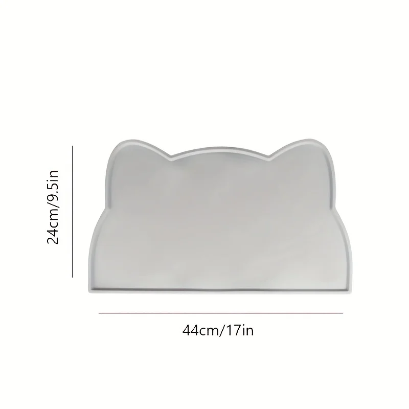 Tapete de Alimentação para Cães e Gatos de Silicone com Borda Elevada - Imagem 4