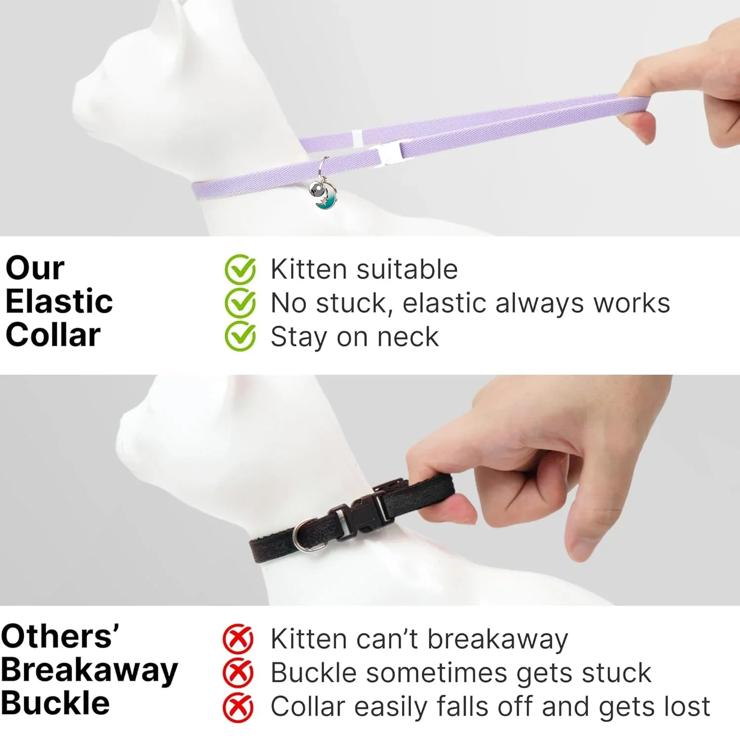 Coleira AirTag para Gatos e Cães Pequenos Elástica com Sino - Imagem 5