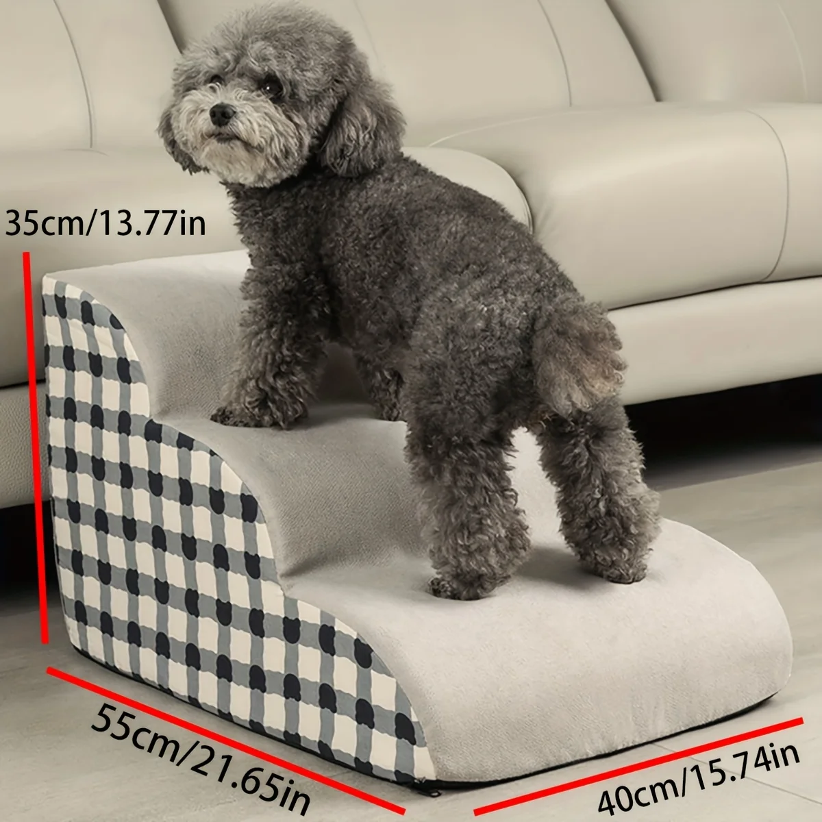 Escada para Pets de Espuma para Sofá e Cama Antiderrapante - Imagem 4