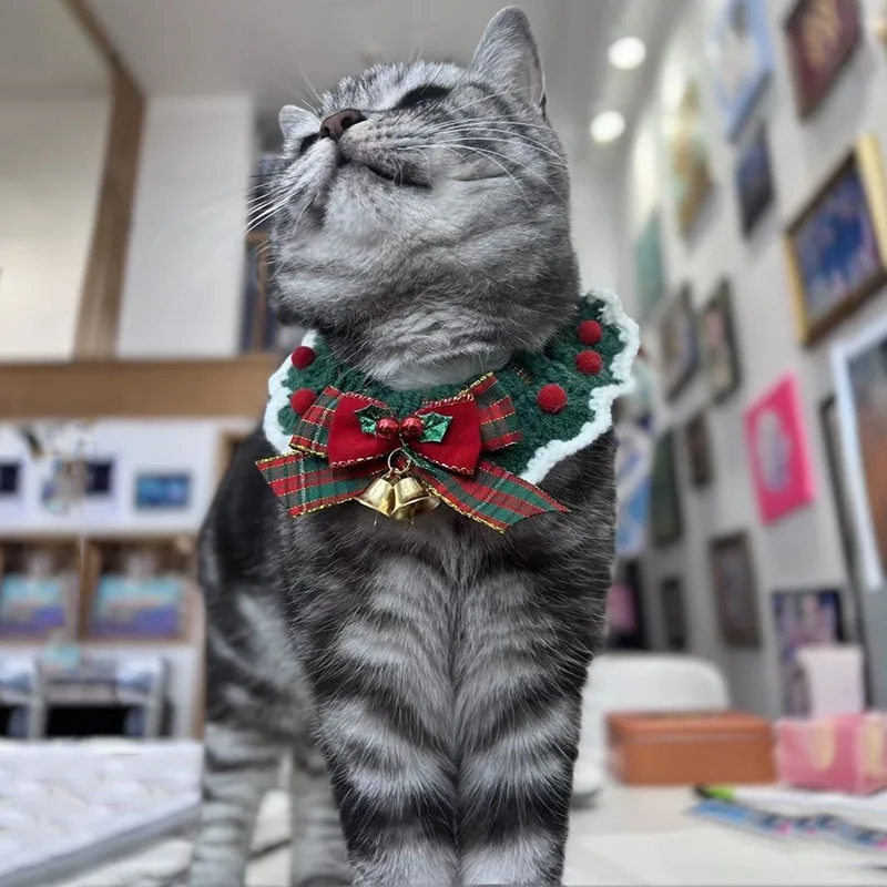 Colar Gravata Borboleta para Gatos e Cães Pequenos de Crochê - Imagem 2