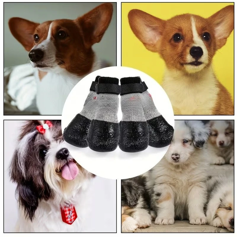 Botas para Cães Pequenos Antiderrapantes e Impermeáveis - Imagem 6