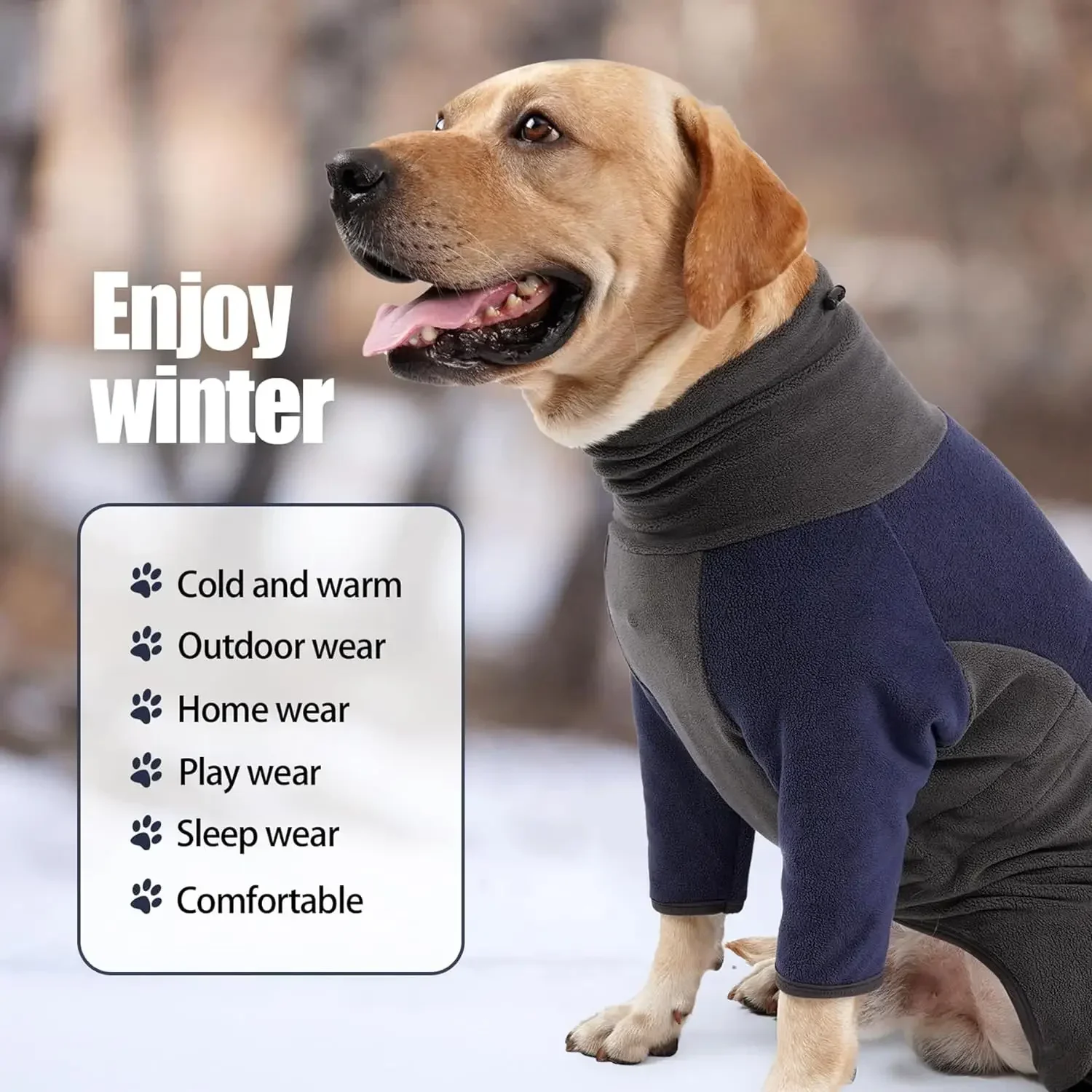 Camisola de Lã para Cães com Cordão Ajustável para Pescoço e Abdômen - Image 6