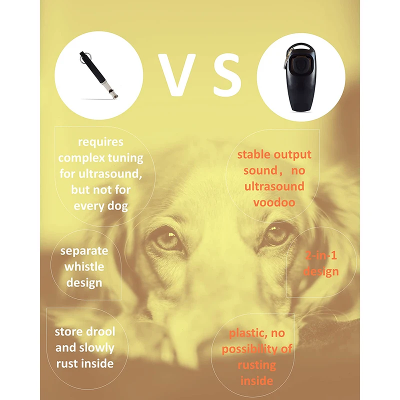 Apito e Clicker para Treinamento de Cães com Som Audível - Imagem 4