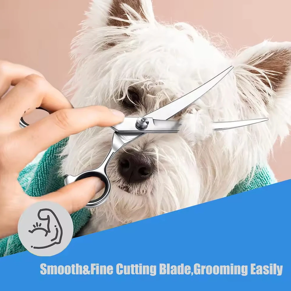 Tesoura para Cães e Gatos de Aço Inoxidável para Pelos - Imagem 6