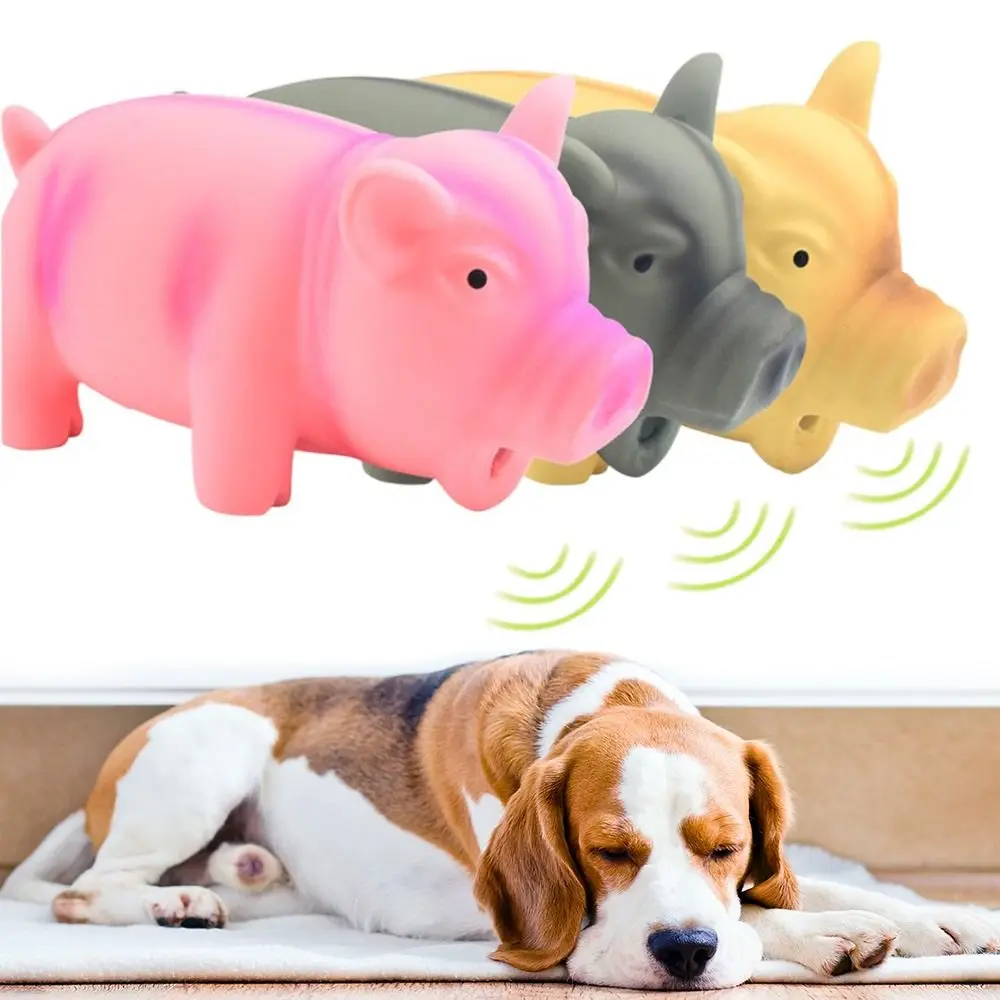 Brinquedo de Látex para Cães com Som de Porco 16 cm para Mastigar - Imagem 3