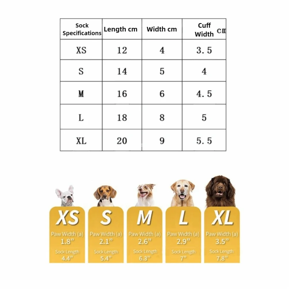 Meias Antiderrapantes para Cães de Algodão e PVC com 4 Peças - Imagem 3