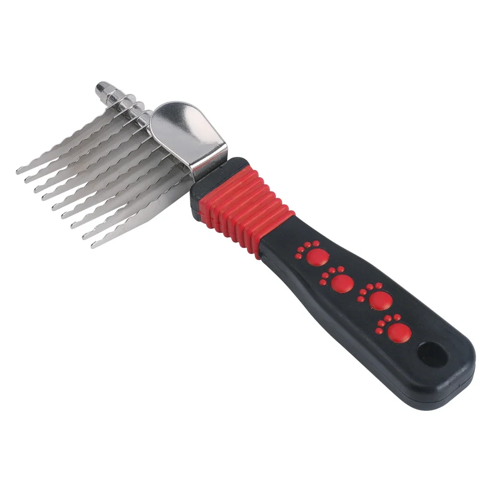 Escova de Subpelo para Cães e Gatos de Aço Inoxidável 19x6cm - Imagem 2