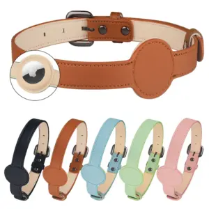 coleira impermeável para cães e gatos com suporte airtag