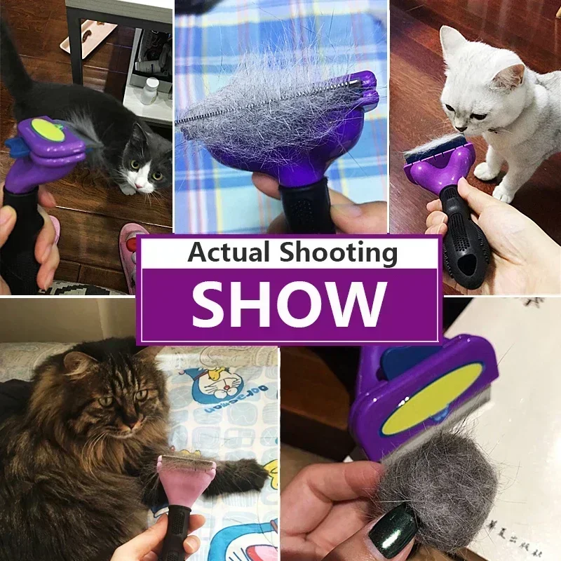 Pente Removedor de Pelos para Cães e Gatos com Lâmina de Aço Inoxidável - Imagem 6