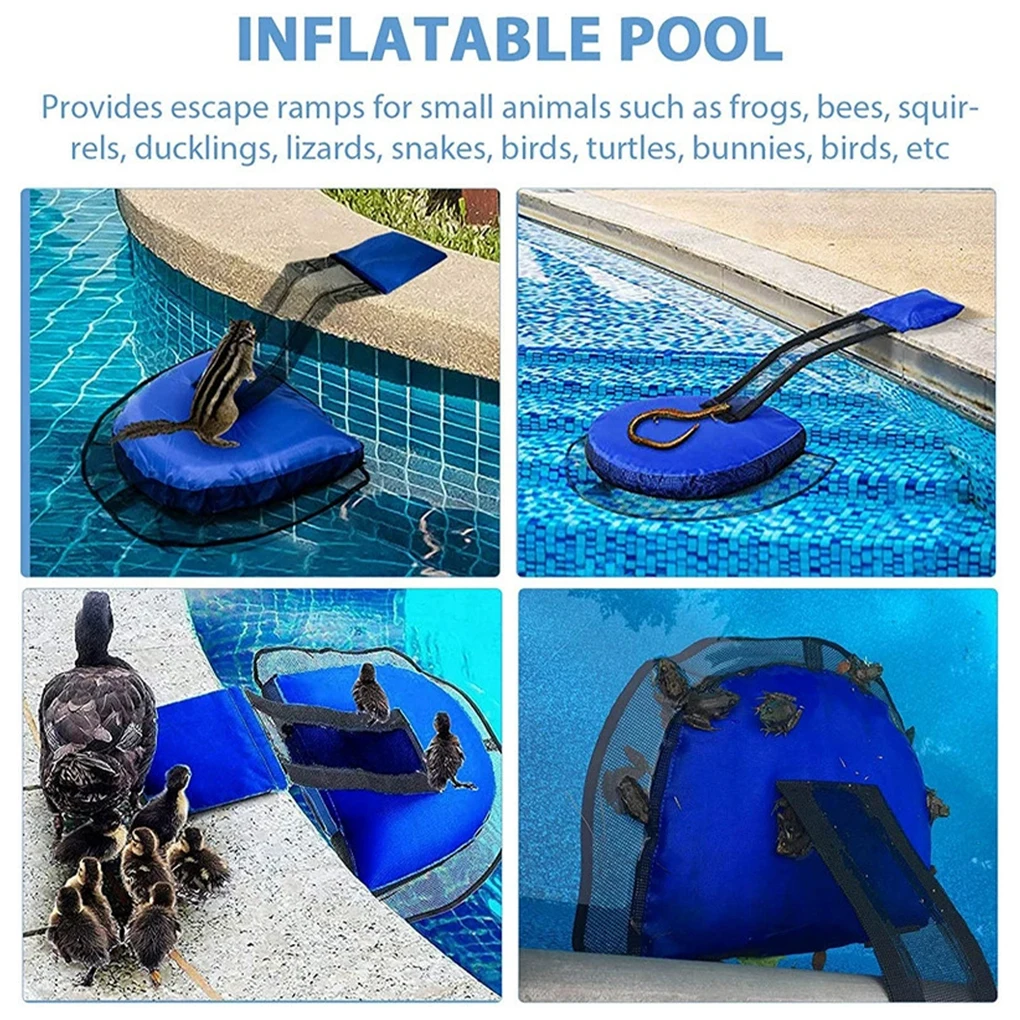 Rampa de Escape para Piscina PVC para Pequenos Animais com Rede de Fuga - Imagem 5