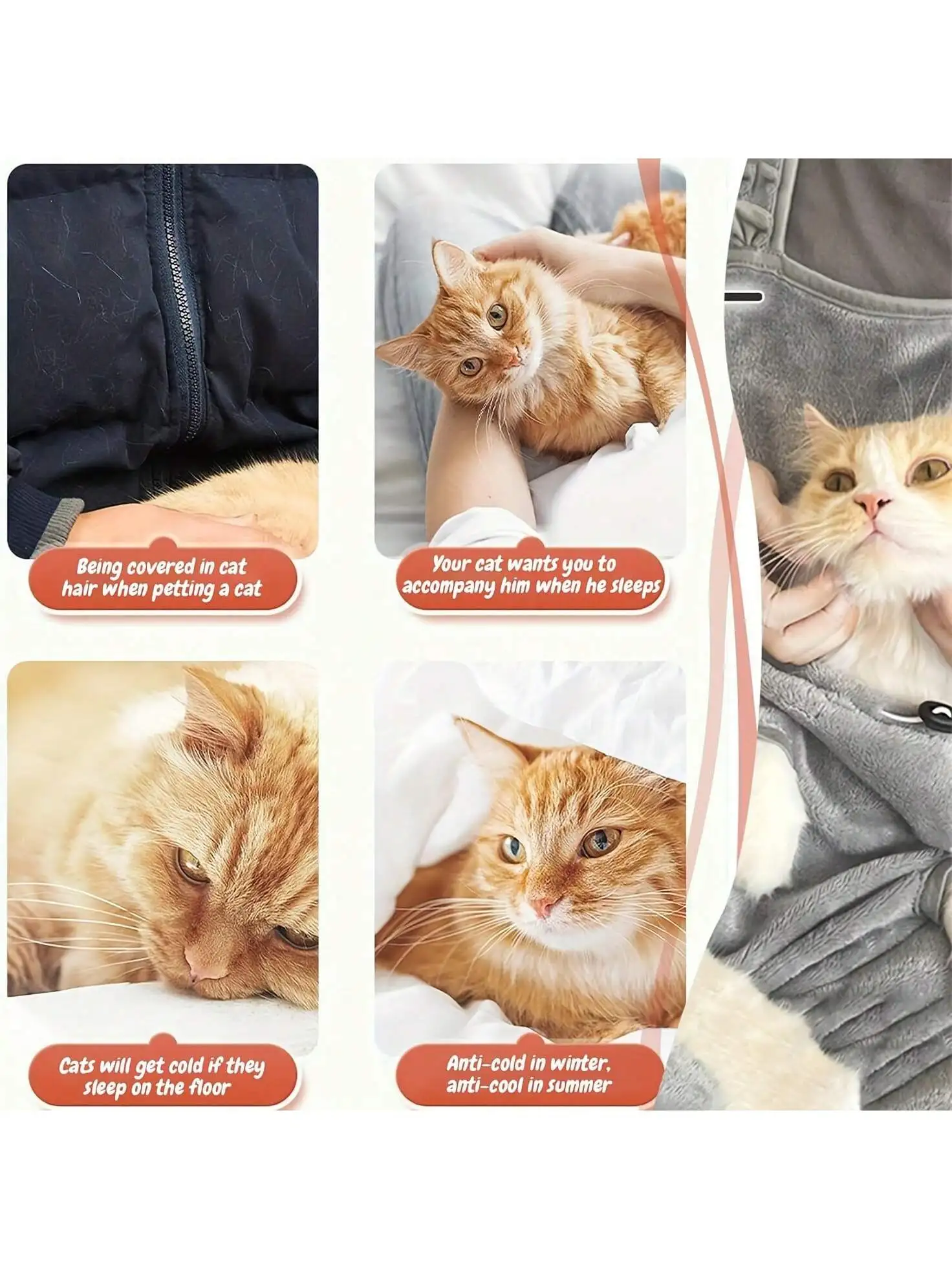 Bolsa Sling para Gatos e Cães Pequenos de Poliéster Lavável - Imagem 5