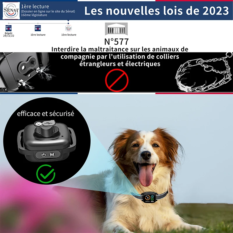 Coleira para Cães com Vibração e Som Recarregável IP67 - Imagem 5