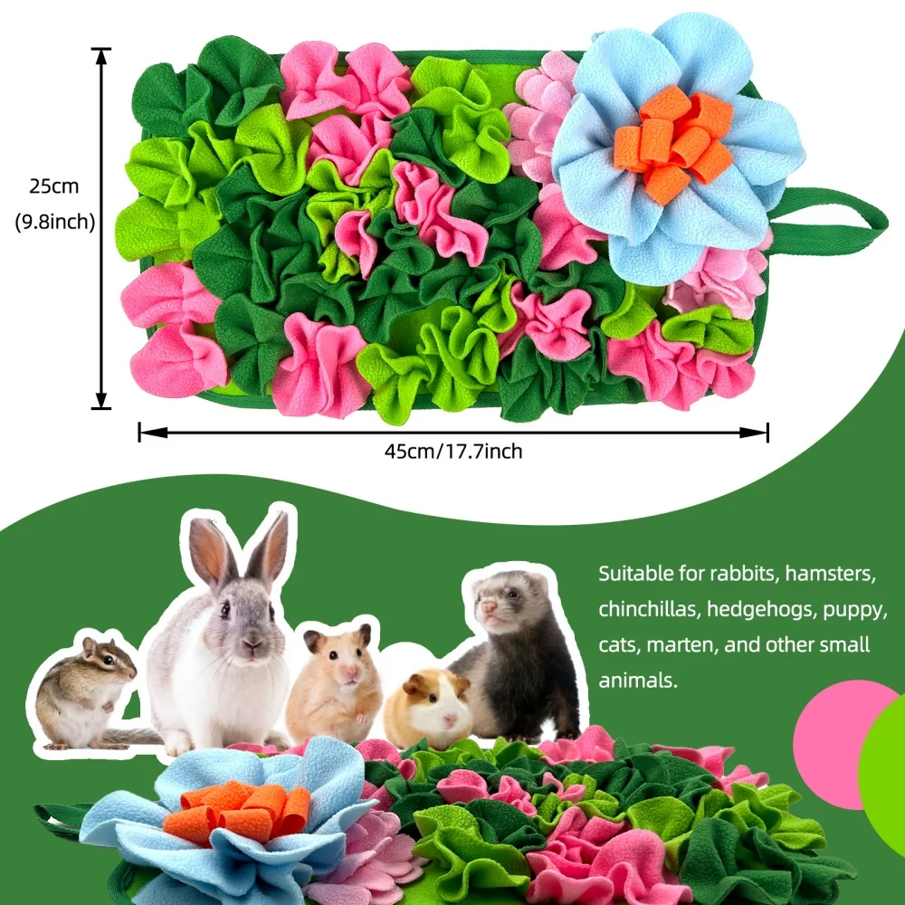 Tapete de Alimentação para Roedores e Coelhos de Poliéster Lavável - Imagem 6