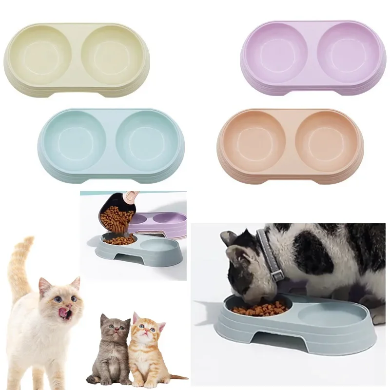 Tigela Dupla para Cães e Gatos de Plástico 23 cm para Comida e Água - Image 6