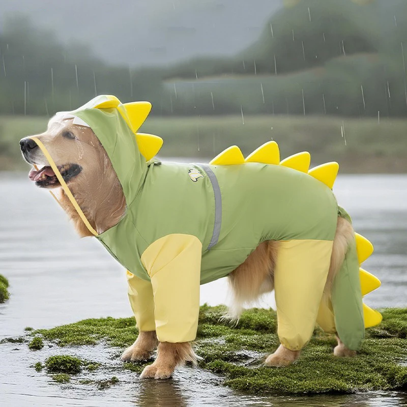 Capa de Chuva para Cães Grandes 3D Dinossauro com Quatro Pernas - Imagem 5