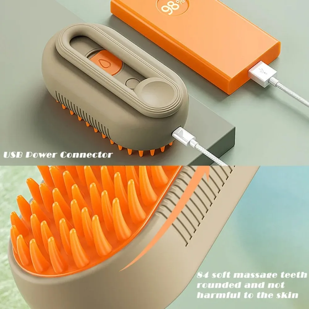 Escova a Vapor para Cães e Gatos, 3 em 1, com Função de Massagem - Imagem 6