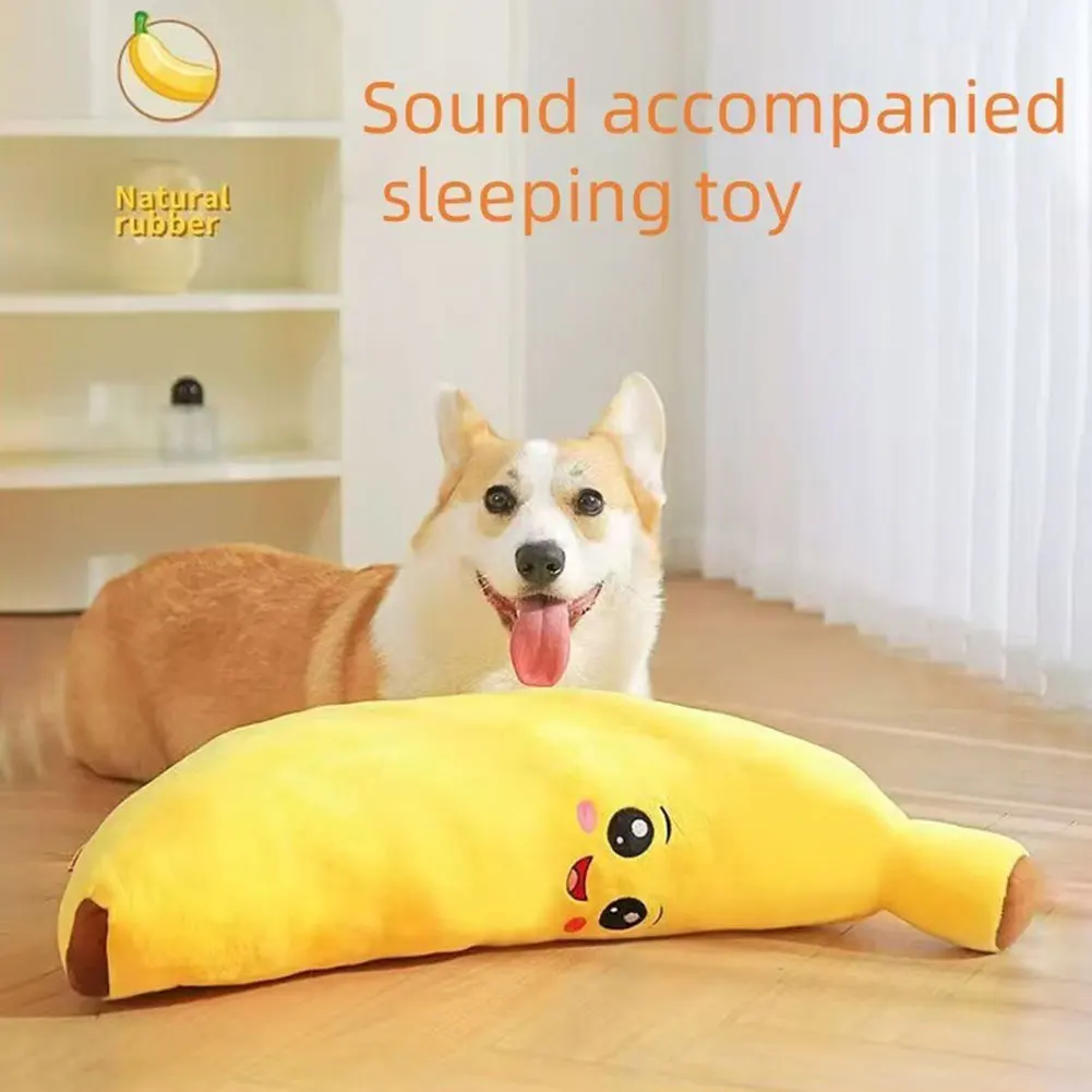 Brinquedo de Pelúcia para Cães em Formato de Banana com Som - Imagem 3