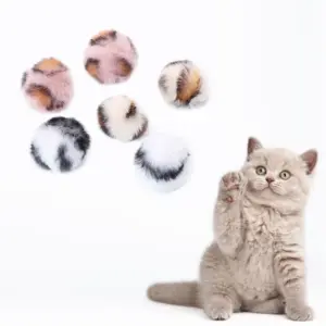 conjunto bola de pelúcia para gatos e cães