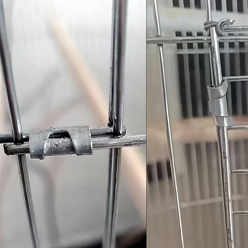 Conectores Metálicos para Gaiolas de Animais 300 Peças em Aço Inoxidável - Image 6
