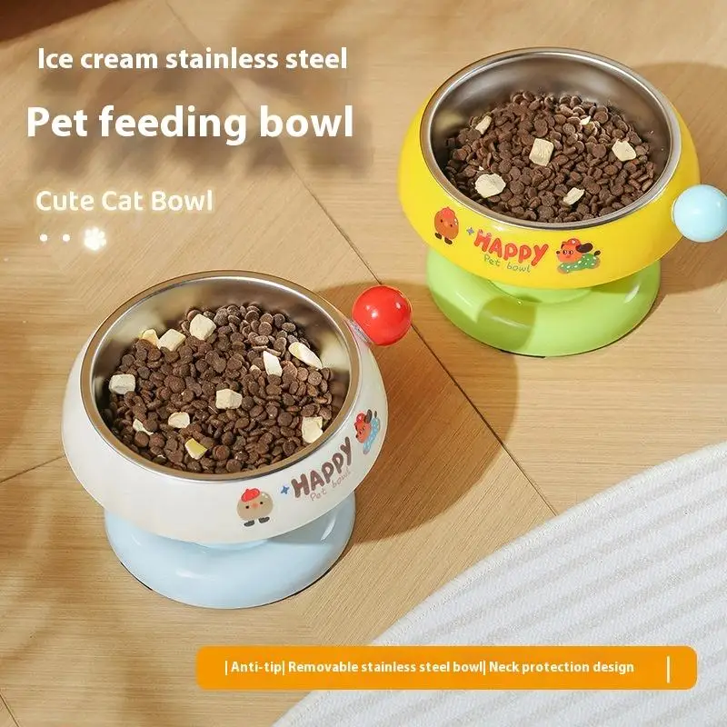 Tigela Elevada para Pets de Aço Inoxidável Antiderrapante - Imagem 2