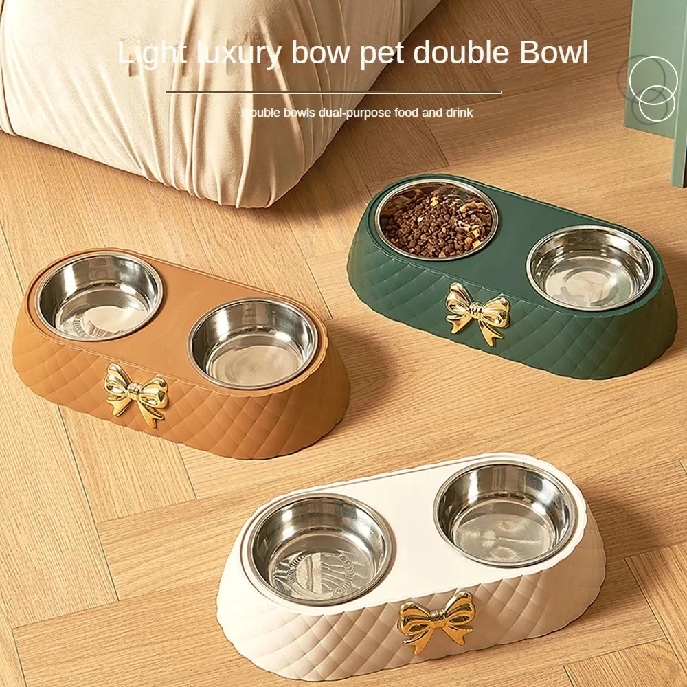 tigela dupla para gatos e cães