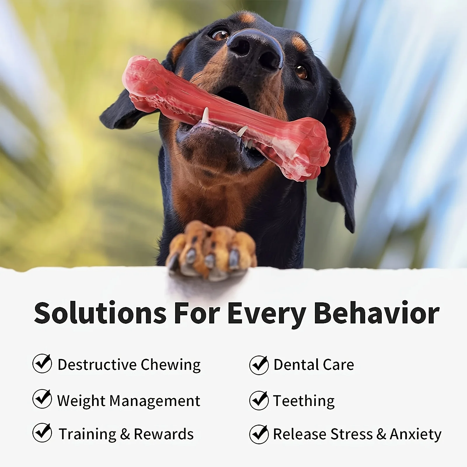 Brinquedo de Silicone para Cães com Mordida Forte Interativo - Image 3